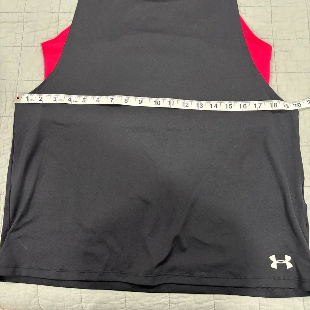 Under Armour Layered‎ Tank Black Pink Logo